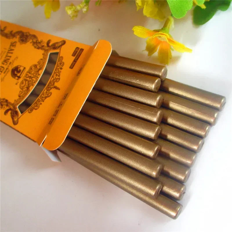 Lacre en palillos de cera de colores Vintage, para sellos de cartas o regalos, palo de sello de cera clásico, para derretir en hornillos o en pistola de pegamento caliente caja de 16 piezas