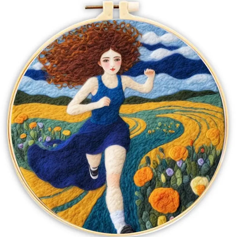 Kit de Pintura de fieltro de lana con marco
