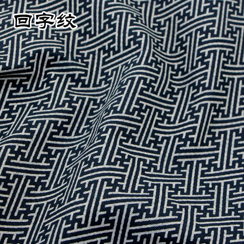 Telas de algodón puro azul marino de 110CM de ancho