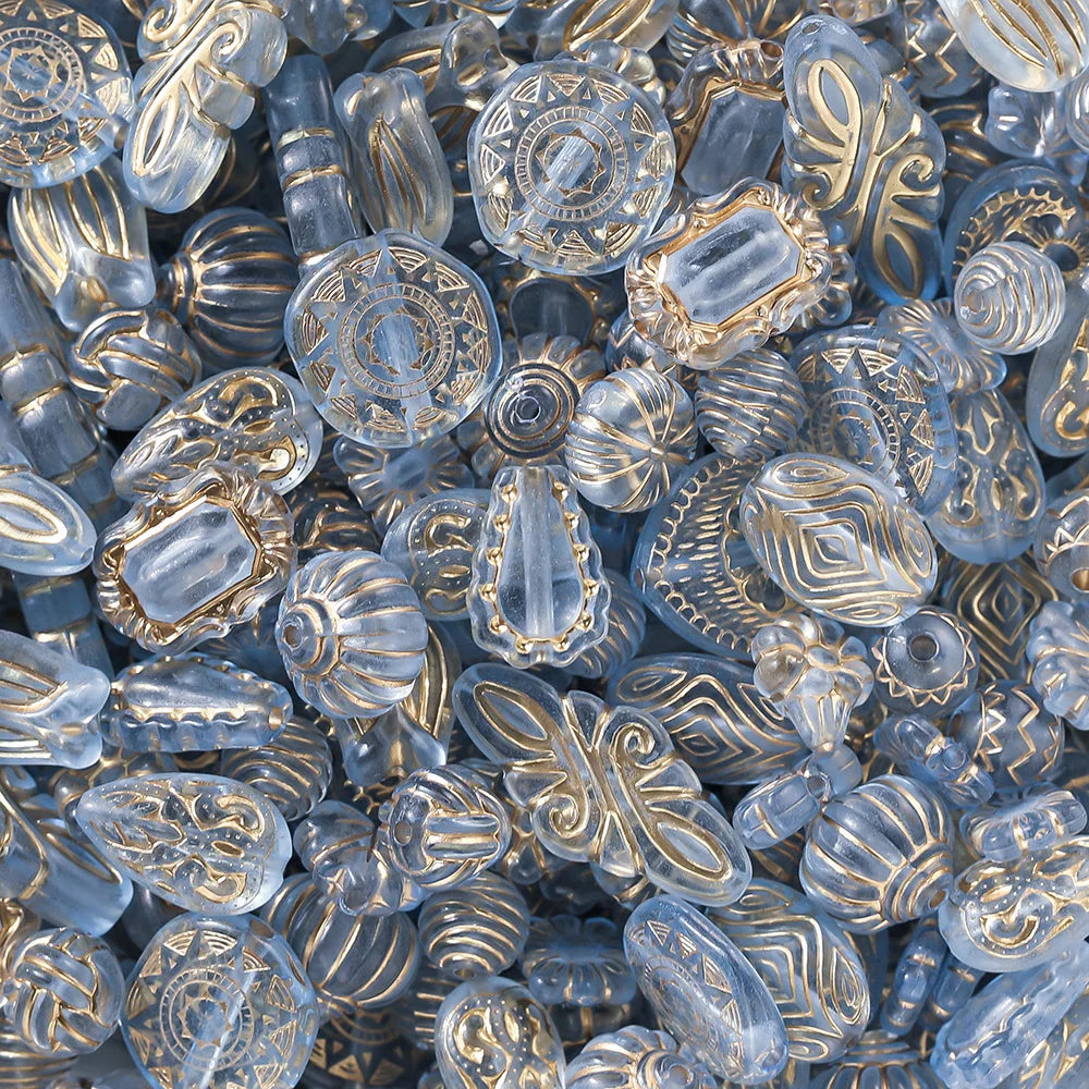 40 g/lote de mostacillas clásicas mixtas, acrílicas para joyería