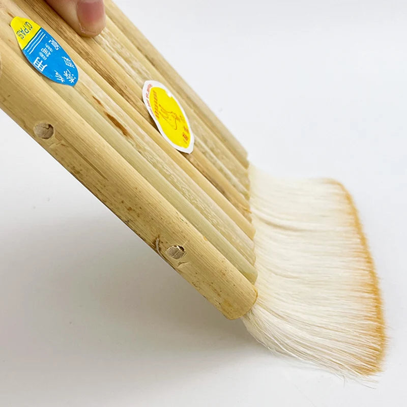 Pincel de pintura de tinta de lana súper ancho, de paisaje chino de bambú, cepillo ancho de pelo suave hecho a mano
