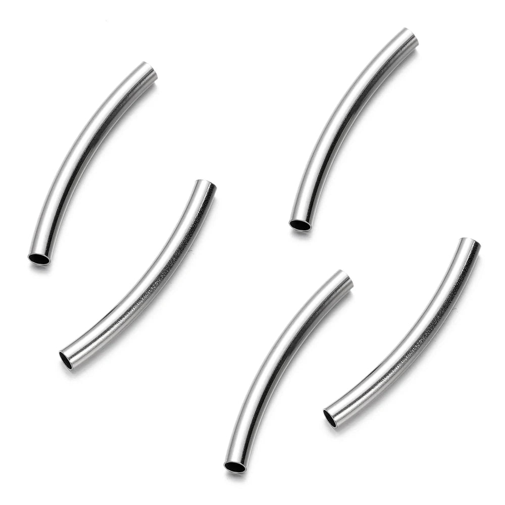 10 unids/lote 15-40mm conectores de mostacillas de tubo curvo de acero inoxidable