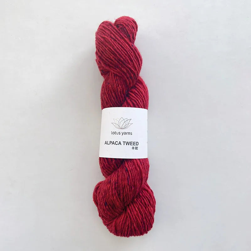 Lana de Lotus Alpaca Tweed, lana merina, nailon mezclado, para tejido a mano, ganchillo, 1*50g