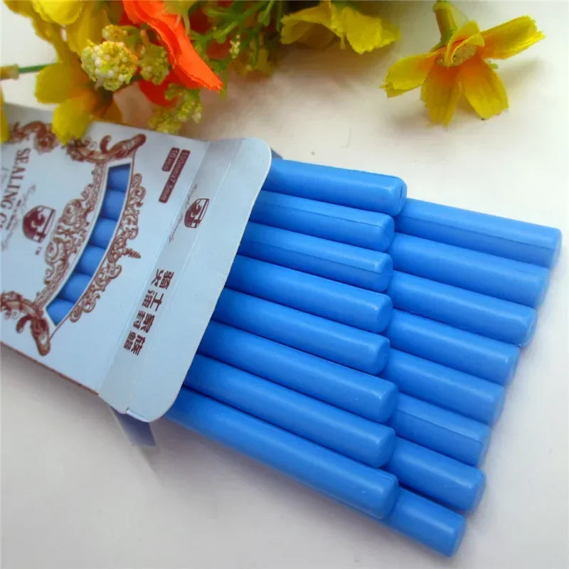 Lacre en palillos de cera de colores Vintage, para sellos de cartas o regalos, palo de sello de cera clásico, para derretir en hornillos o en pistola de pegamento caliente caja de 16 piezas