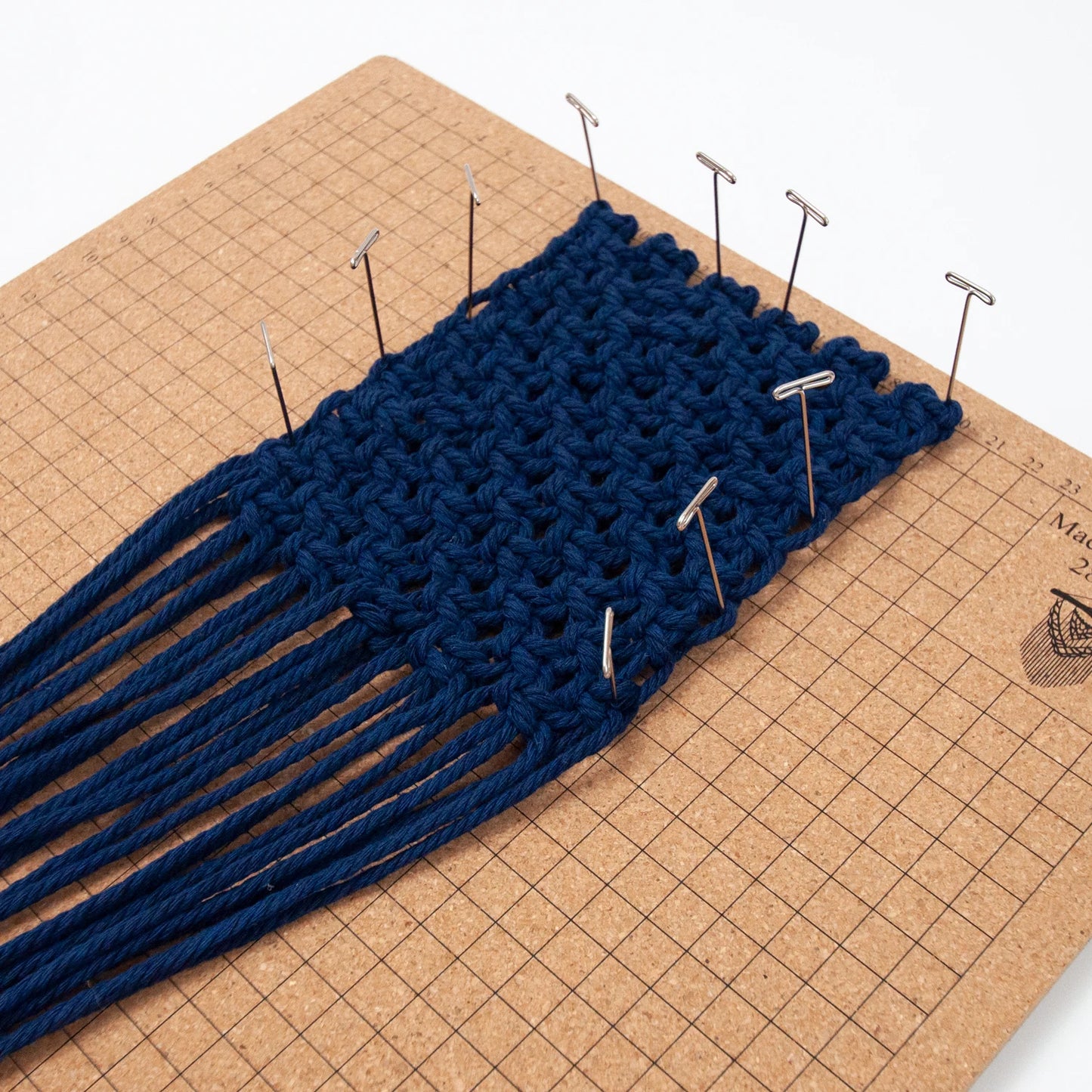 Tablero de macramé. Tablero de corcho cuadriculado 8x8'', 12x16'', 16x16'' para medir las creaciones de macramé y anudados artesanales