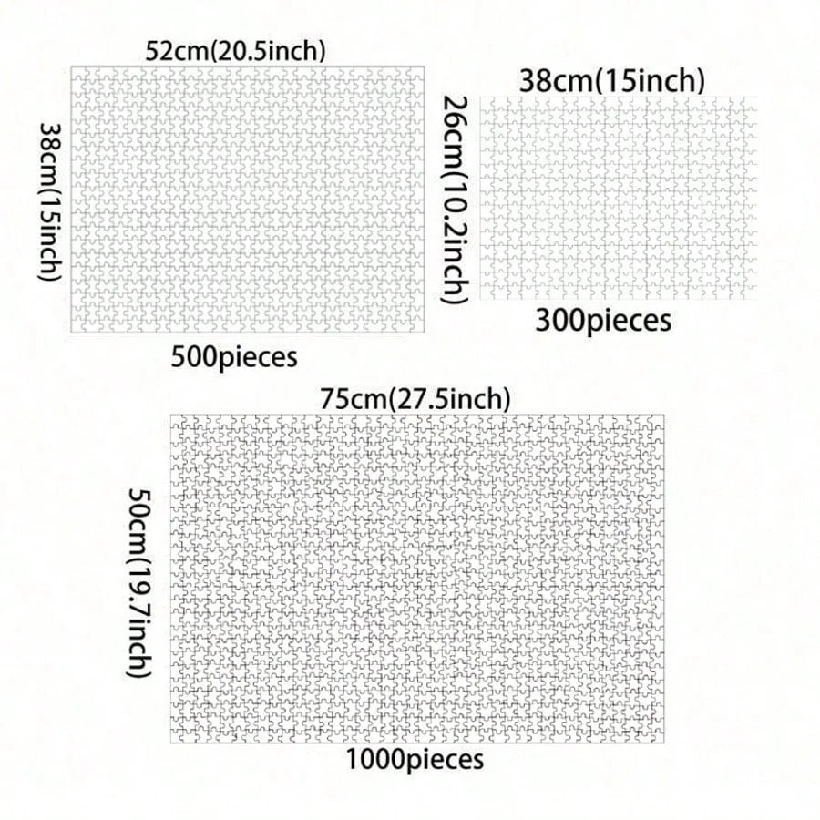 Rompecabezas de 300/500/1000 piezas, pintura de pueblo Medieval