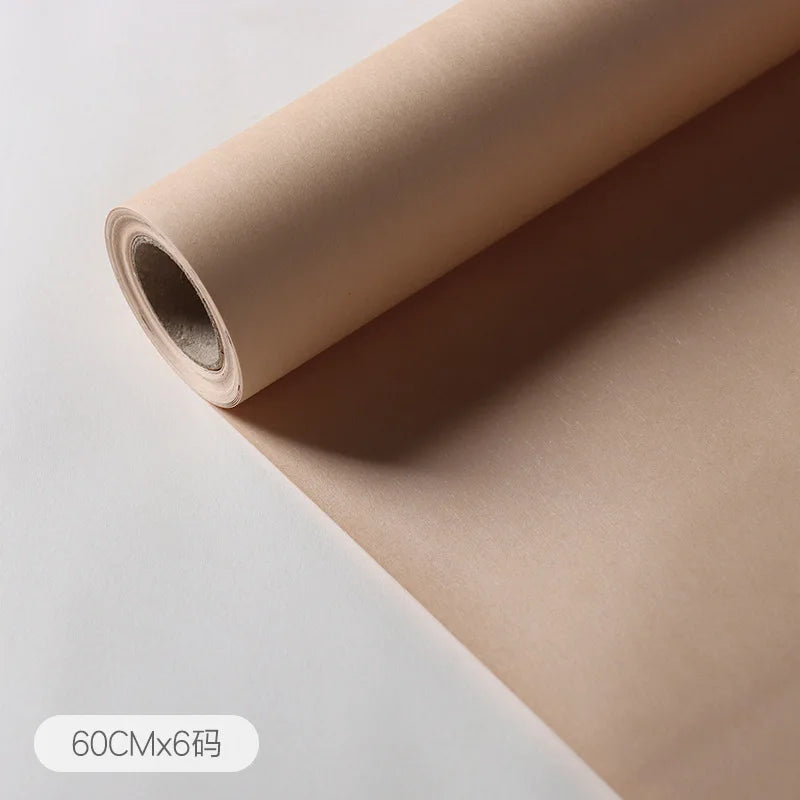 Rollo de papel de embalaje de Color sólido de alta textura, película mate, 60cm x 6 yardas/1 rollo