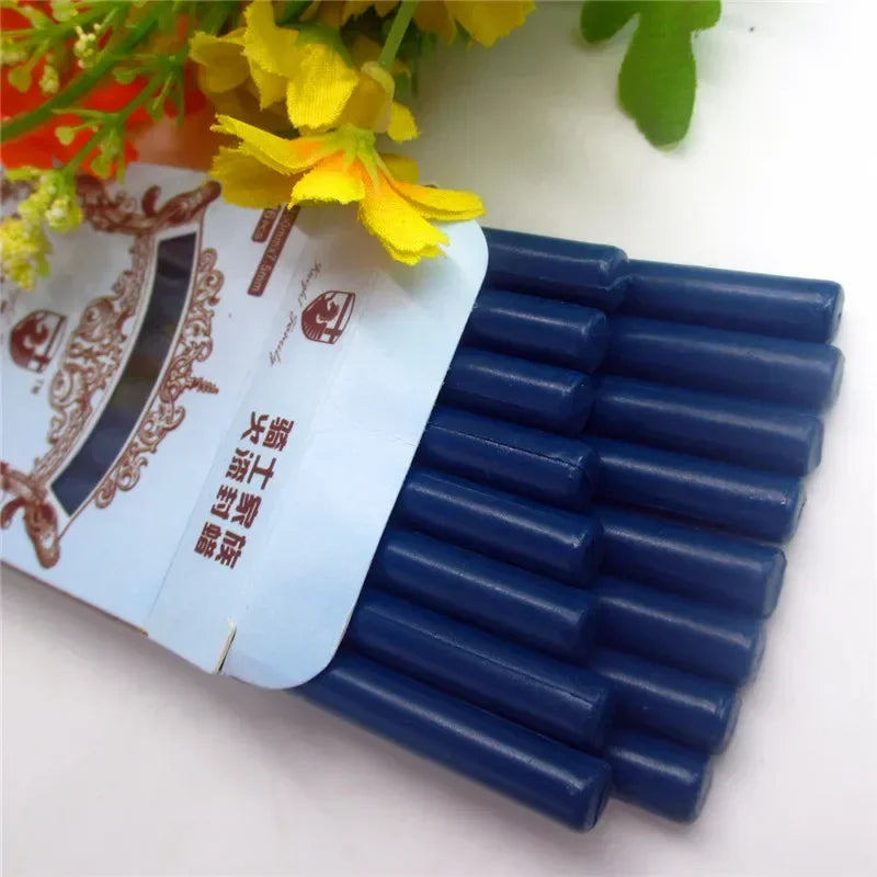 Lacre en palillos de cera de colores Vintage, para sellos de cartas o regalos, palo de sello de cera clásico, para derretir en hornillos o en pistola de pegamento caliente caja de 16 piezas