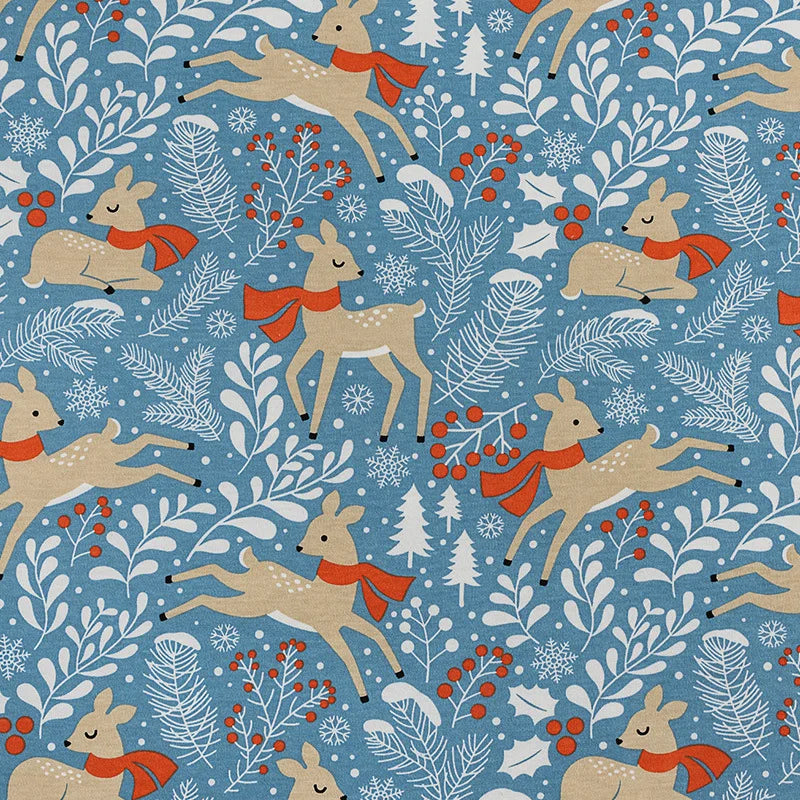 Tela de Jersey para niños de 180x50cm, tela de punto de algodón peinado con estampado de dibujos animados