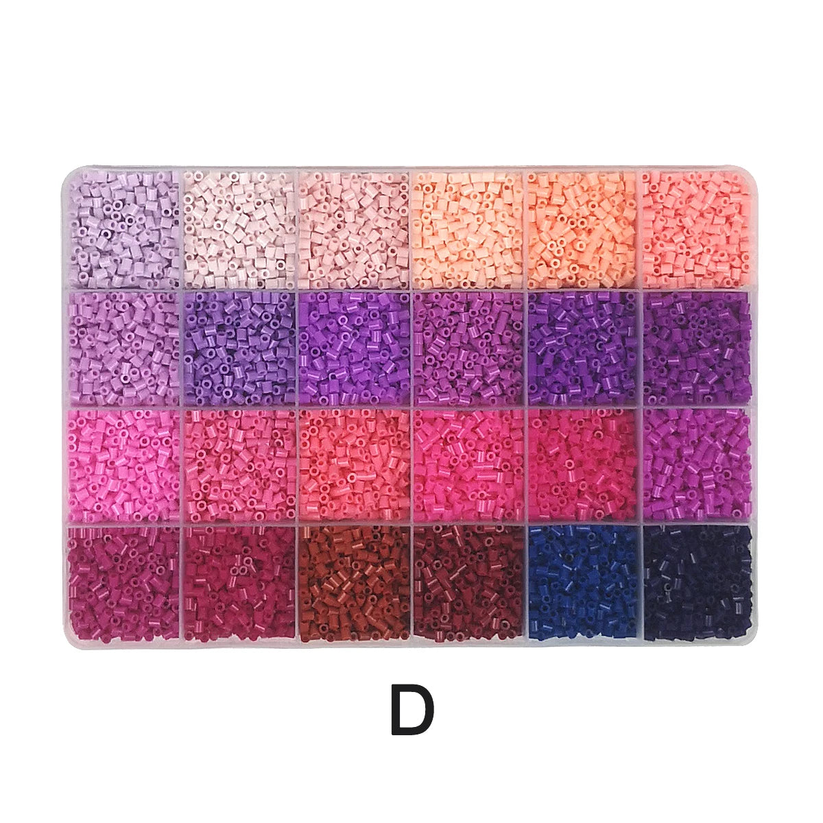 Mini-cuentas para manualidades, cuentas de 2,6mm, 13200 piezas, 24 colores por caja