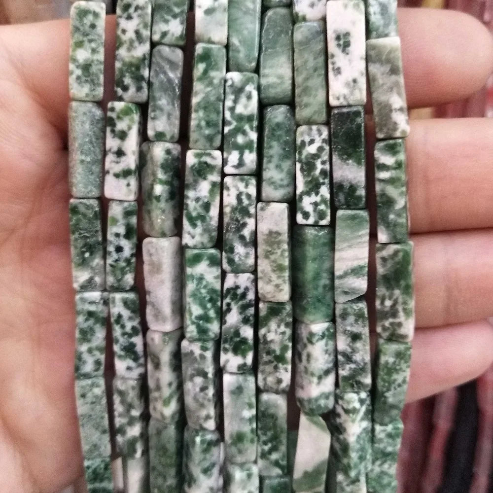 28PCS aprox. Piedra Natural cuadrada, Ojo de Tigre, lapislázuli, ágata, labradorita, jaspe, para fabricación de joyas 4*13mm