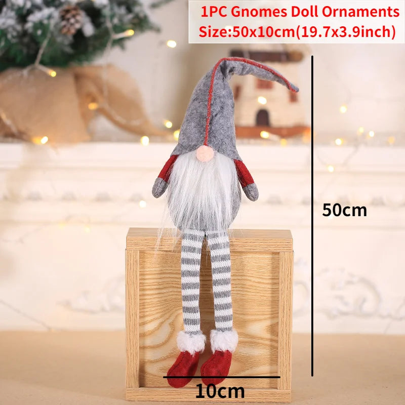 Gnomo de Navidad, muñeco sin rostro para adorno navideño