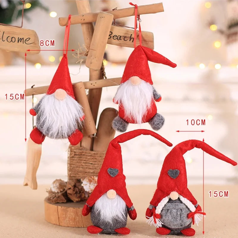 Gnomo de Navidad, muñeco sin rostro para adorno navideño