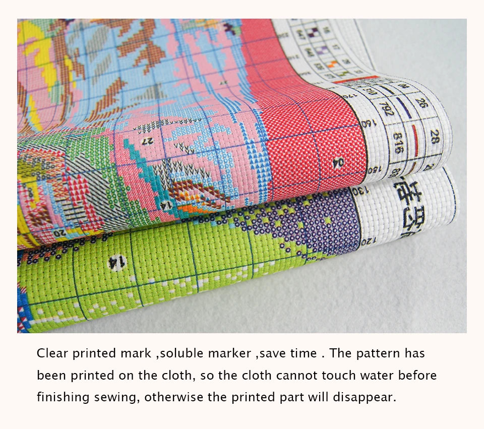 Kit de punto de cruz para manualidades,  con patrones de paisaje con Casa o cabaña,  11CT, 14CT, 16CT, DMC