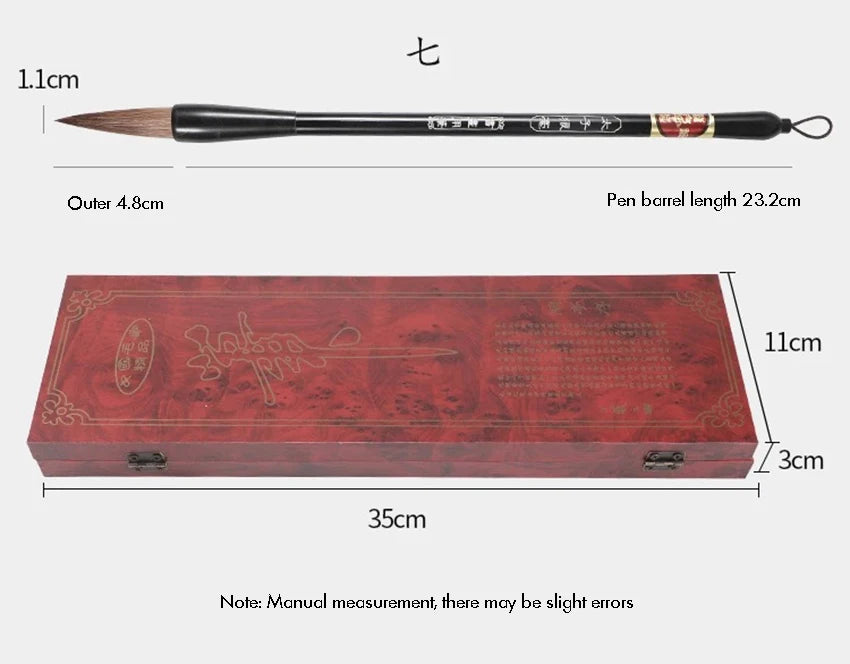 Pinceles para artistas, juego especial de pluma de caligrafía, práctica de escritura regular, 7 piezas por juego en caja de madera