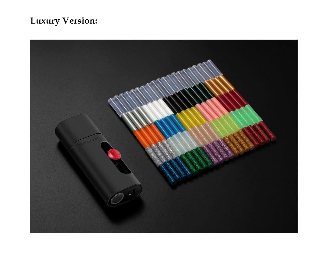 Wowstick-lápiz de pegamento eléctrico inalámbrico para manualidades, para pegamento de fusión en caliente recargable tipo C, 2000mAh, con 20 piezas