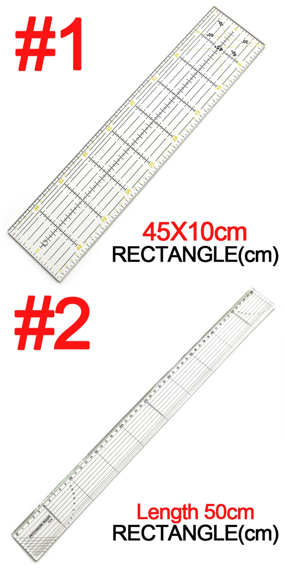 4 unids/set de reglas de costura, acrílicas