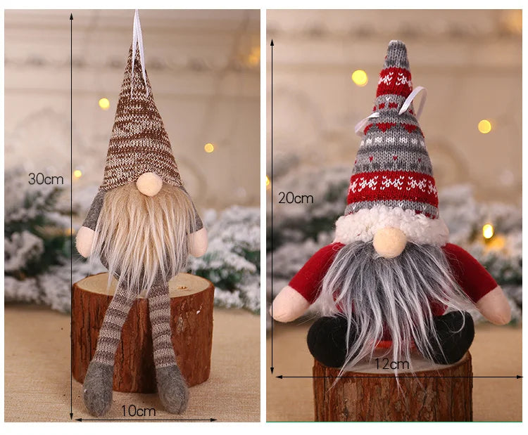 Gnomo de Navidad, muñeco sin rostro para adorno navideño