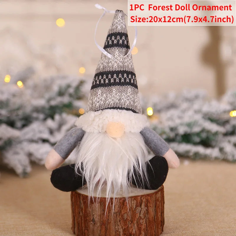 Gnomo de Navidad, muñeco sin rostro para adorno navideño