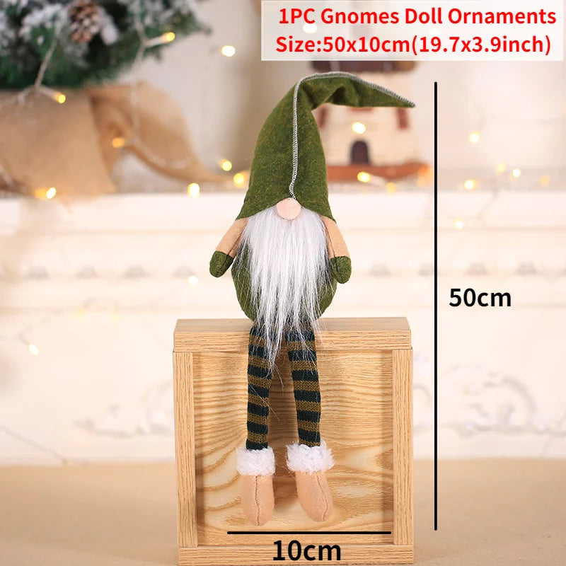 Gnomo de Navidad, muñeco sin rostro para adorno navideño