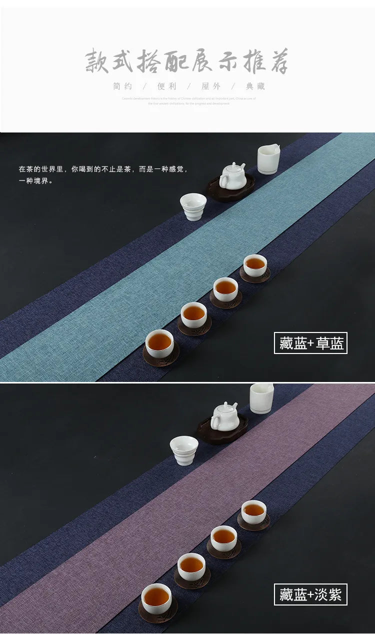 Camino de mesa de lino impermeable, para decoración de mesa