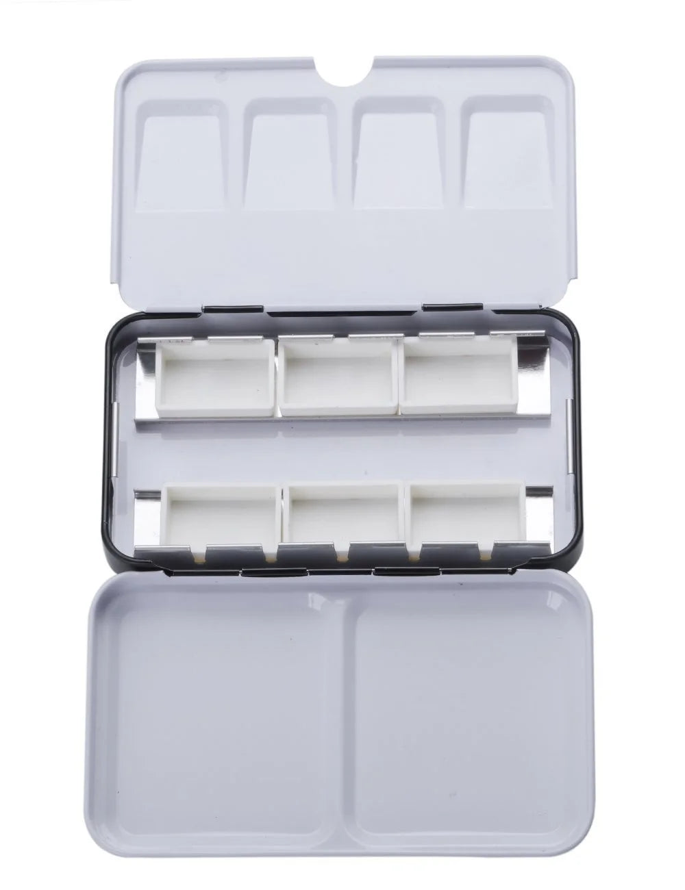 Caja vacía  de pintura de acuarela, paleta con 6/12/24 piezas, cubetas completas y 12/24/48 medias para pintura