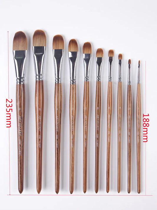 ArtSecret-pinceles artísticos de mango corto de madera de roble de pelo sintético, 2089FB