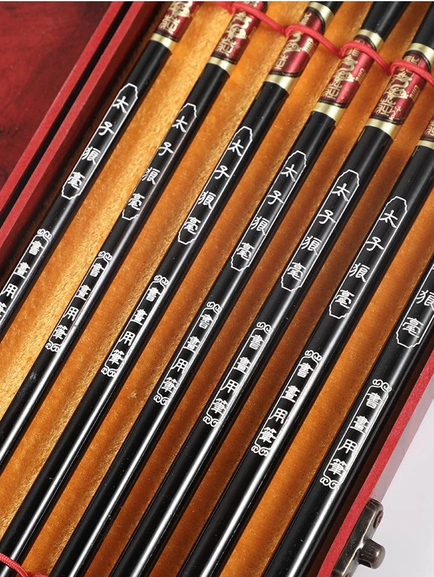 Pinceles para artistas, juego especial de pluma de caligrafía, práctica de escritura regular, 7 piezas por juego en caja de madera