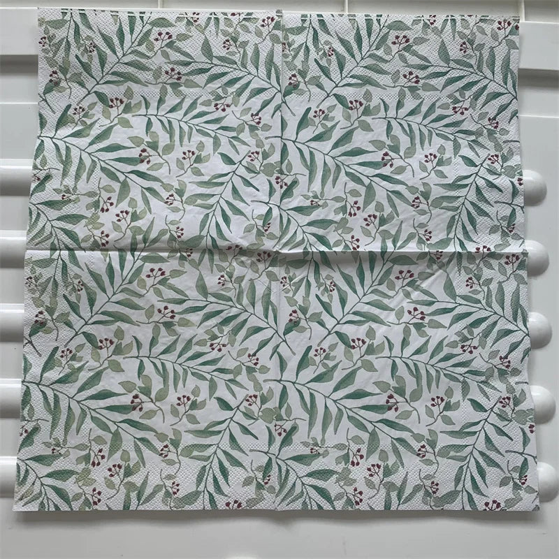 Decoupage-Servilletas de papel de flores, mariposas, 20 unidades