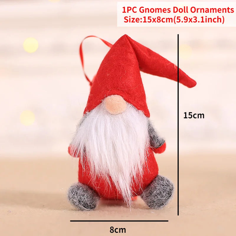 Gnomo de Navidad, muñeco sin rostro para adorno navideño