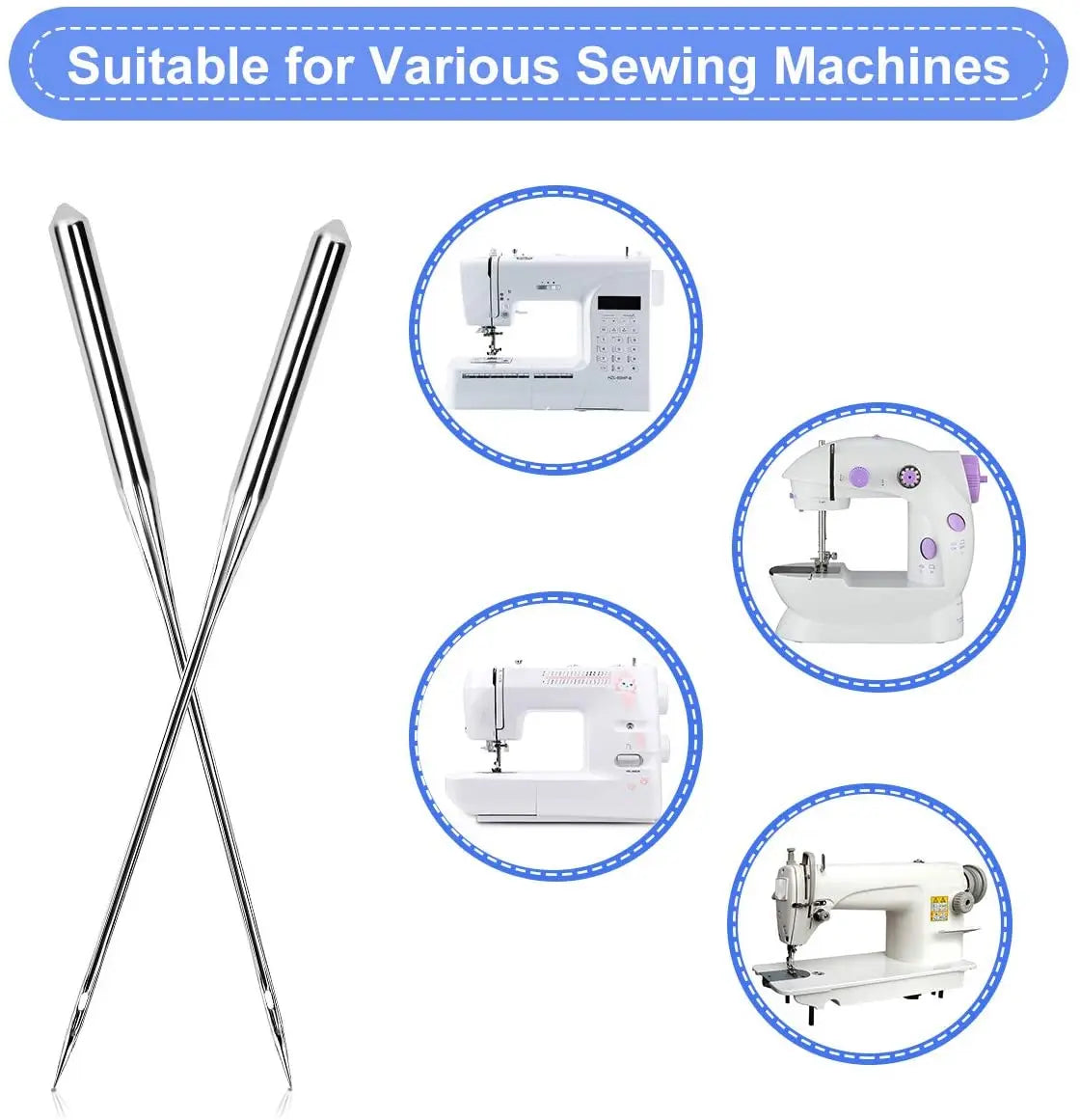 Agujas universales para máquina de coser, 10 Uds., resistentes # 9 # 11 # 14 # 16 # 18 Para Singer, Brother, Janome y otras