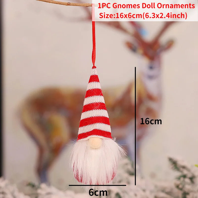 Gnomo de Navidad, muñeco sin rostro para adorno navideño