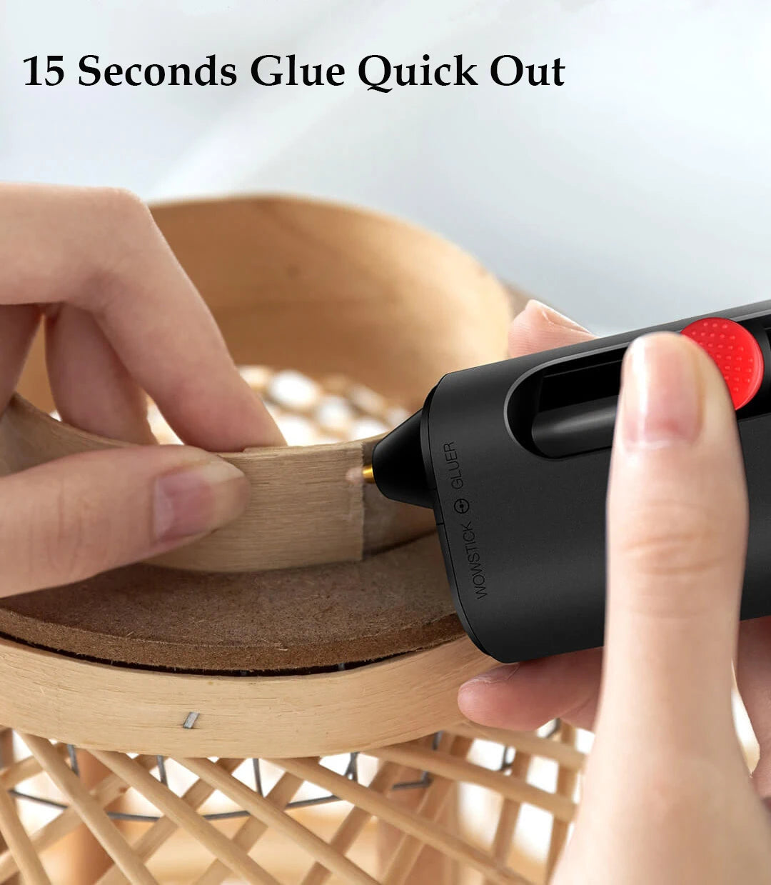 Wowstick-lápiz de pegamento eléctrico inalámbrico para manualidades, para pegamento de fusión en caliente recargable tipo C, 2000mAh, con 20 piezas