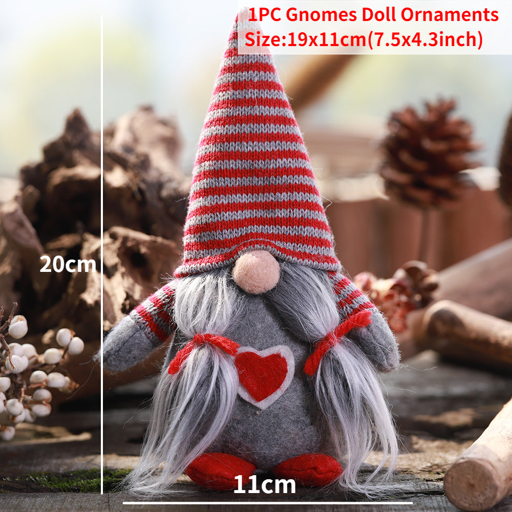 Gnomo de Navidad, muñeco sin rostro para adorno navideño