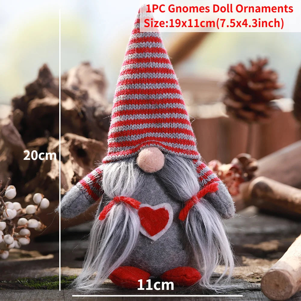 Gnomo de Navidad, muñeco sin rostro para adorno navideño