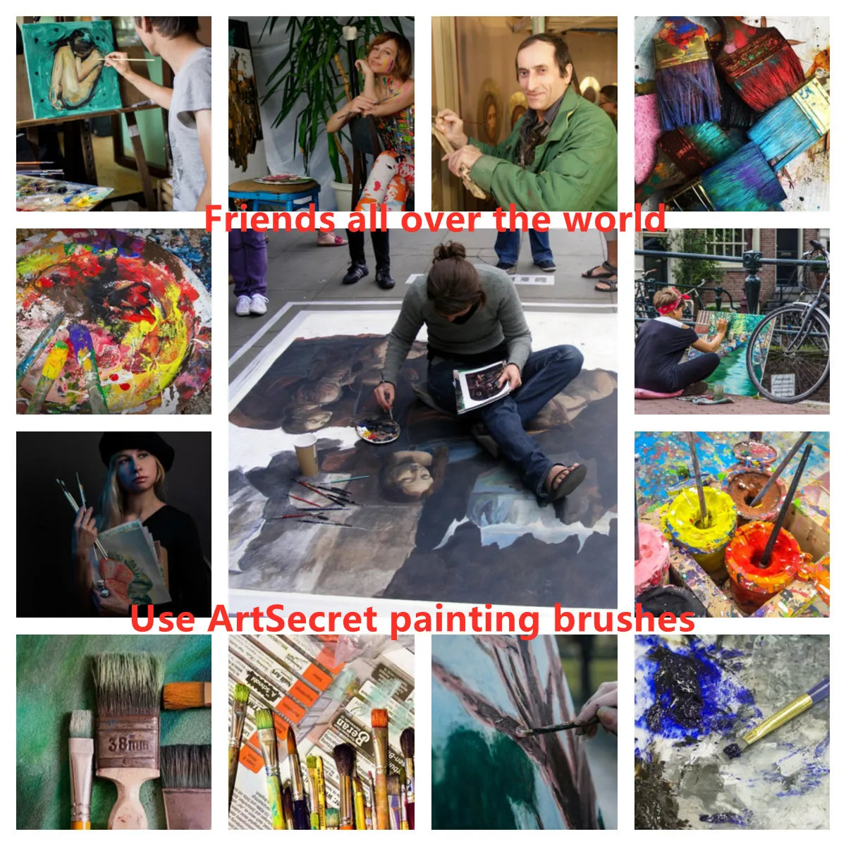 Artsecret, pelo de cabra de alta calidad, mango de madera, para pintura artística de acuarela 2560