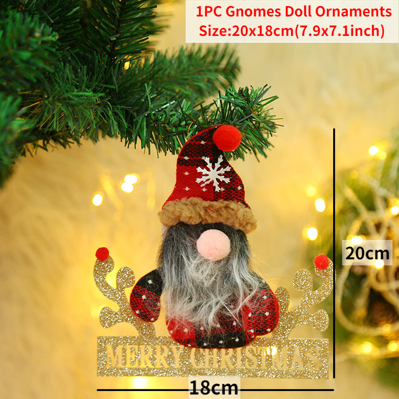 Gnomo de Navidad, muñeco sin rostro para adorno navideño