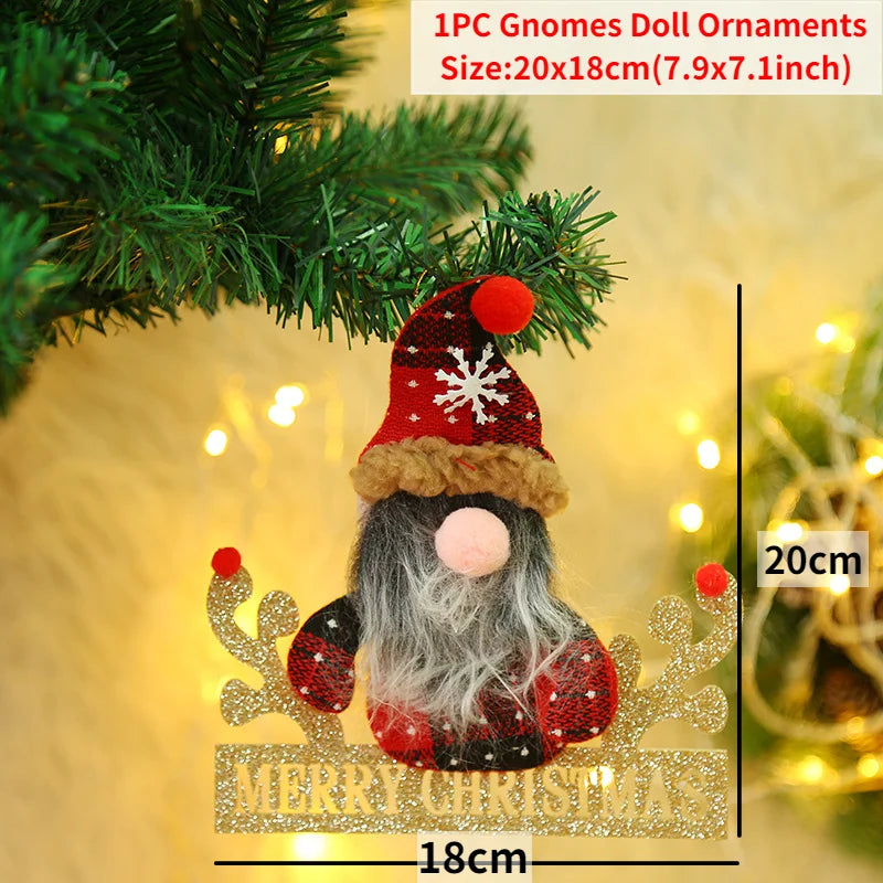 Gnomo de Navidad, muñeco sin rostro para adorno navideño