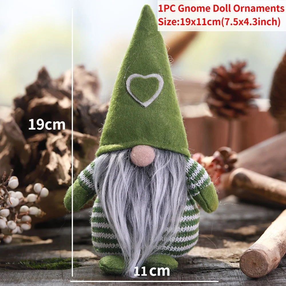 Gnomo de Navidad, muñeco sin rostro para adorno navideño