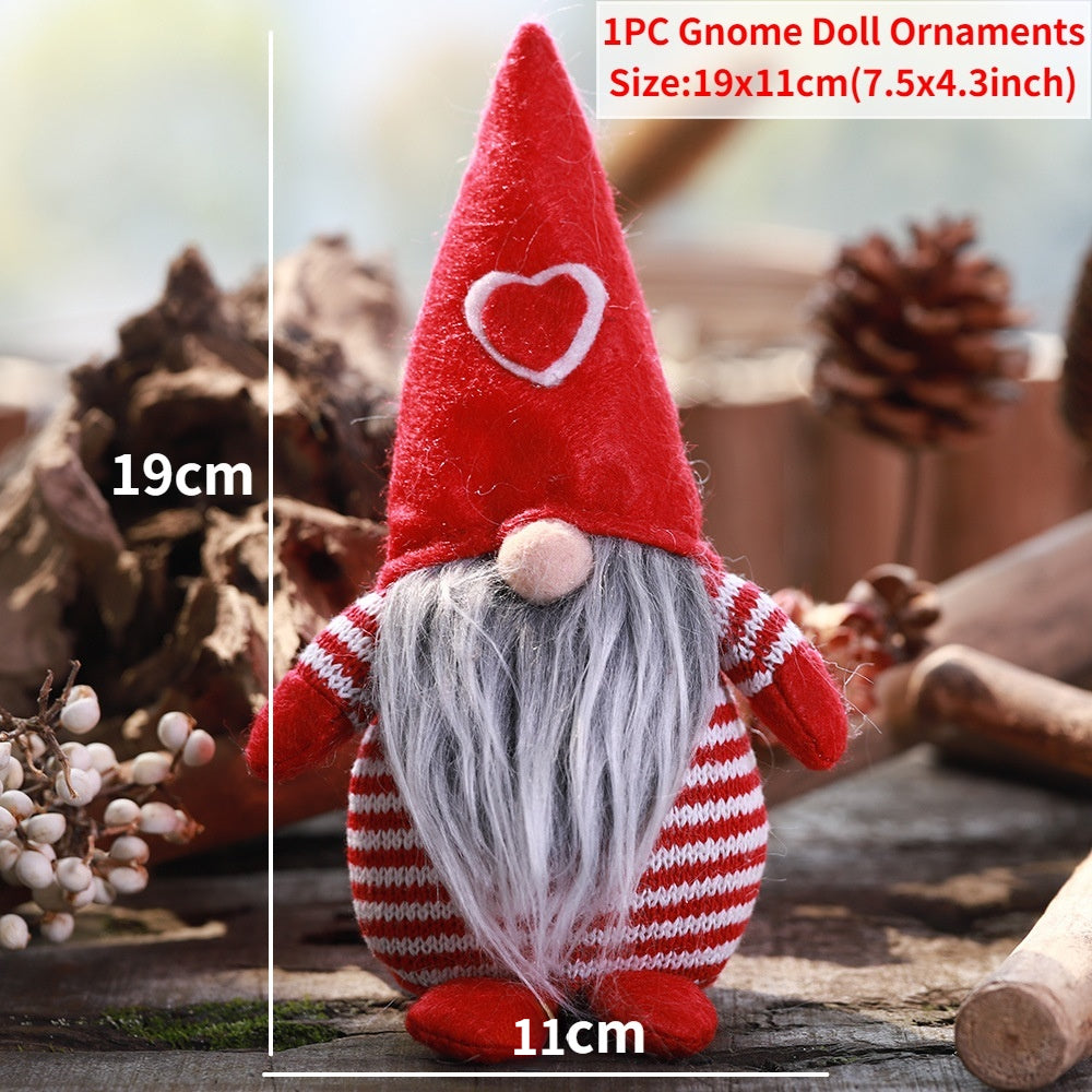 Gnomo de Navidad, muñeco sin rostro para adorno navideño