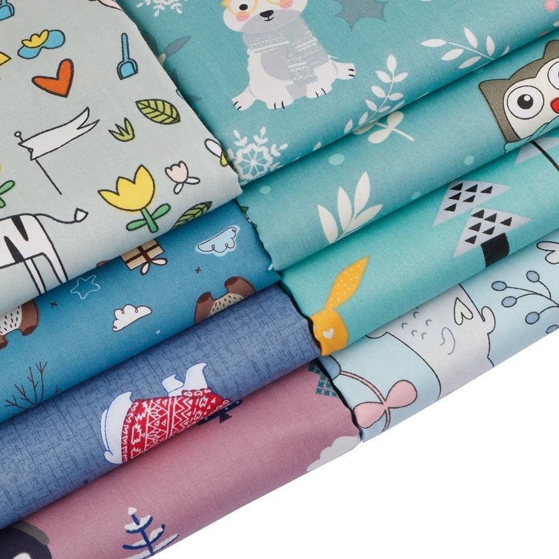 Tela de algodón 100% con estampado de dibujos animados, tela de sarga (twill) Textil para costura y acolchado de sábanas de cama para bebés y niños. Medio metro, ancho 160cm