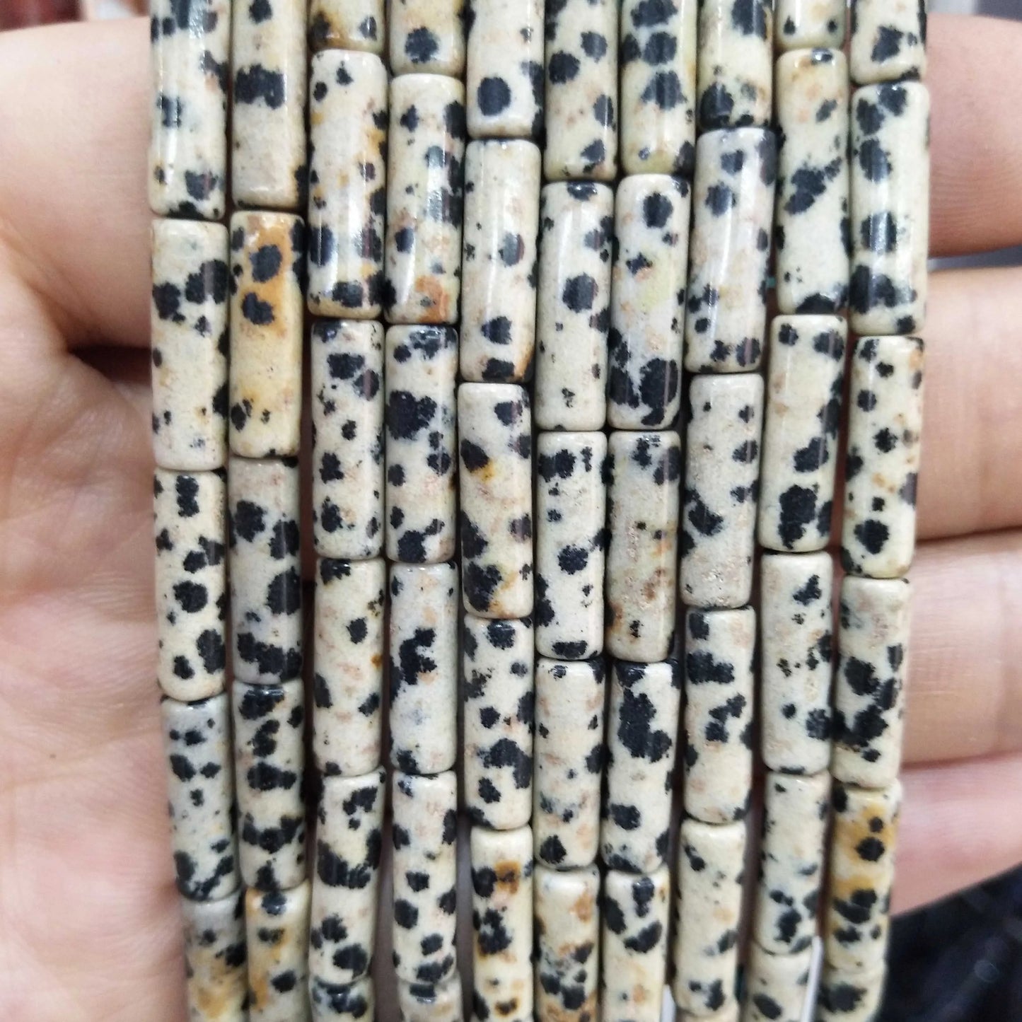 Cilindro de piedra Natural, turquesas, ágatas, lapislázuli, mostacillas de piedra