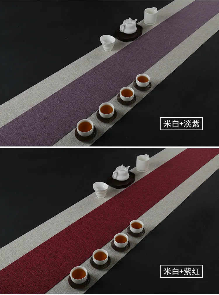 Camino de mesa de lino impermeable, para decoración de mesa