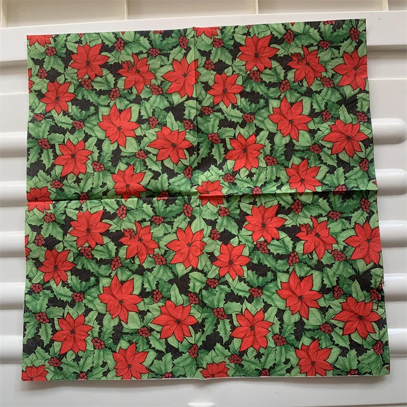 Decoupage-Servilletas de papel de flores, mariposas, 20 unidades