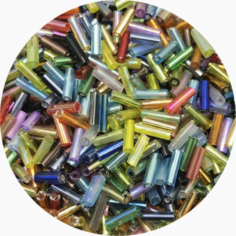 400/800 Uds 2mm a 6mm. Mostacillas de vidrio checo  de tubo cilíndrico