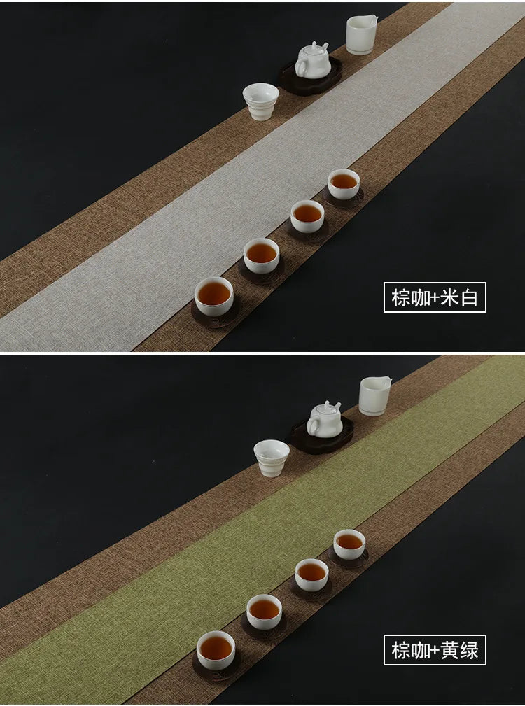 Camino de mesa de lino impermeable, para decoración de mesa