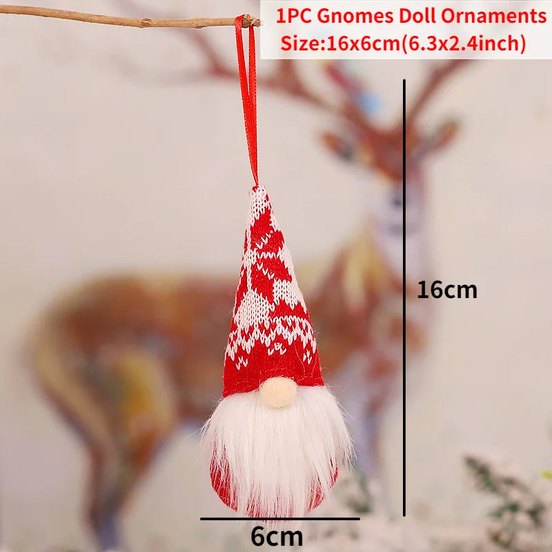 Gnomo de Navidad, muñeco sin rostro para adorno navideño