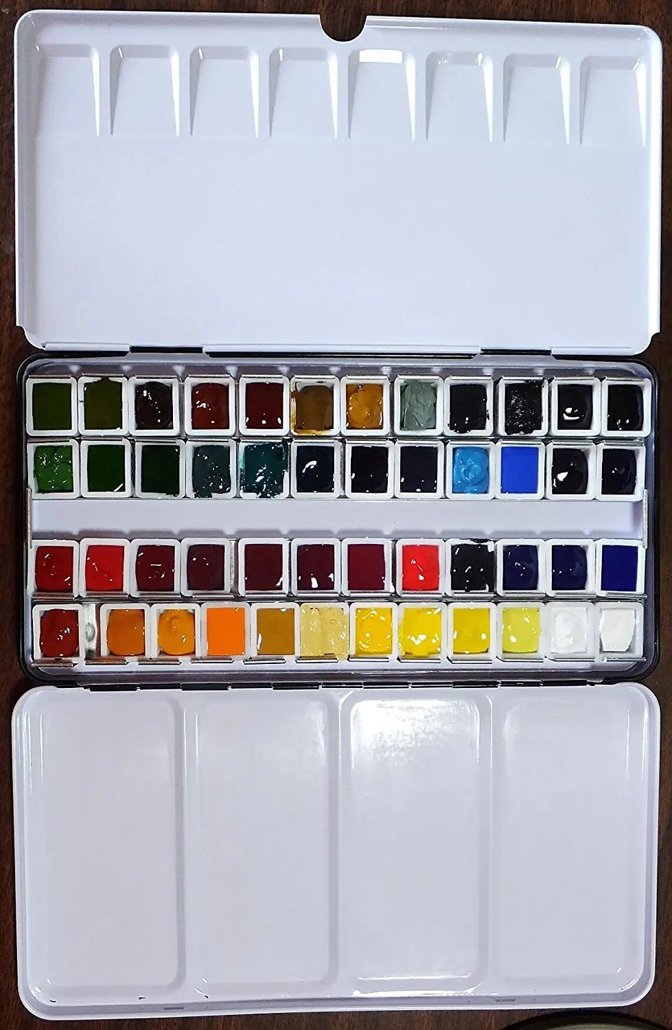 Caja vacía  de pintura de acuarela, paleta con 6/12/24 piezas, cubetas completas y 12/24/48 medias para pintura
