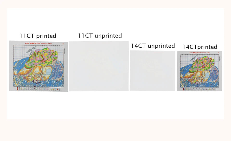 Kit de punto de cruz para manualidades,  con patrones de paisaje con Casa o cabaña,  11CT, 14CT, 16CT, DMC