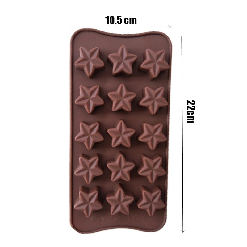 Molde de silicona antiadherente con formas de Navidad, para hornear galletas, chocolate, Fondant, dulces, etc.